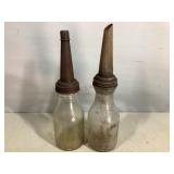 Vintage Glass Oil Cans