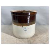 Two Tone Number 3 with Heart Stoneware Crock