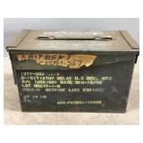 Vintage Metal Military Ammo Box
