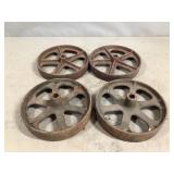 Four Cast Iron Wheels