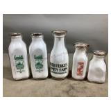 Filled Milk Bottles