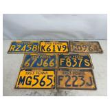 1952-1956 Pennsylvania License Plates