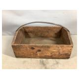 Wooden Box with Metal Handle