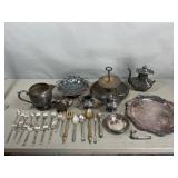 Assorted Silver-Plate Serving Dishes and More