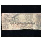 The Cochituate Bank $3 Boston, MA Note