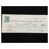 1877 Philadelphia PA Check