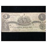 1861 Confederate States of America $5 Note