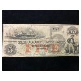 The Cochituate Bank Boston MA $5 Note