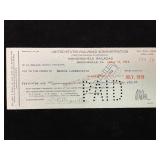 1919 U.S. Railroad Administration Check
