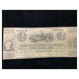 1853 Burlington Vermont $2 Note