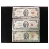 Series 1953 & 1963 Red Seal $2 Notes