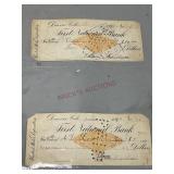 1890's First National Bank Checks