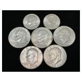 Eisenhower and Kennedy Half Dollar & Dollar Coins