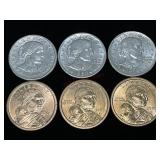 Susan B. Anthony & Sacagawea One Dollar Coins
