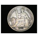 1896 French Indo-China 1 Piastre Seated Liberty