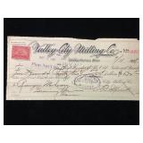 1899 Valley City Milling Co. Michigan Check