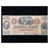 Miners Bank of Pottsville PA $1 Note