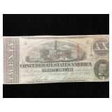 1863 Confederate States of America VA $20 Note