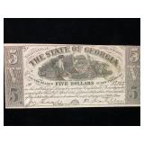 1864 The State of Georgia $5 Note