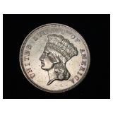 U.S. $3 Gold Indian Princess Head Coin