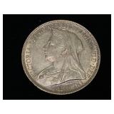 1895 Queen Victoria Veiled Head Sovereign Coin