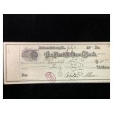McConnellsburg PA 1931 Check
