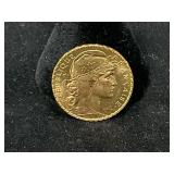 1912 Gold 20 Francs Coin