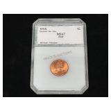 Graded 1995 Doubled Die Obv. mS67 Red 1C Penny