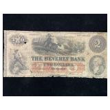 Obsolete $2 The Beverly Bank in NJ Note