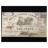 1862 State of NC Ten Cent Note