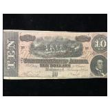 The Confederate States of America $10 Note