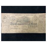 The Commercial Bank Buffalo NY $3 Note