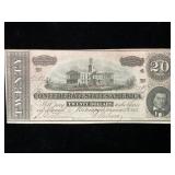 1864 Confederate States of America $20 Note