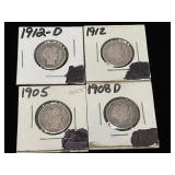 1905-1912 Barber Dimes