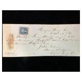 Civil War Era Check Dated 1864 WV