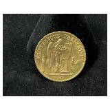 Lucky Angel 20 Francs Gold Coin