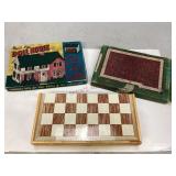 Antique Paper Doll House & Multi-Game Box
