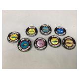Vintage Mattel HotWheels Redline Button Badges