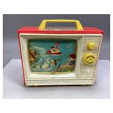 Antique Fisher Price Music Box TV Toy