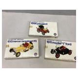 Three Pocketpak Old Timers Toy Model Kits