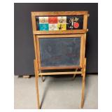 Vintage Wooden Chalkboard & Easel