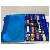 Plastic Toy Car Carrier & Assorted Toy Vehicles