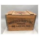 Anheuser-Busch Inc. Wooden Lidded Crate