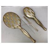 Vintage Art Deco Style Vanity Brush, Mirror & Comb