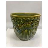 Vintage Green Ceramic Planter