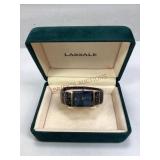Lassale Rectangular Black Dial Wristwatch