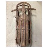 Vintage Fleetwood Flash Wood & Metal Snow Sled