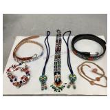 Assorted American Indian Style Belts & Jewelry
