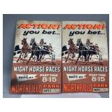 Vintage Cardboard Northfield Park Advertisements