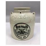 Vintage Grasselli Stoneware Crock